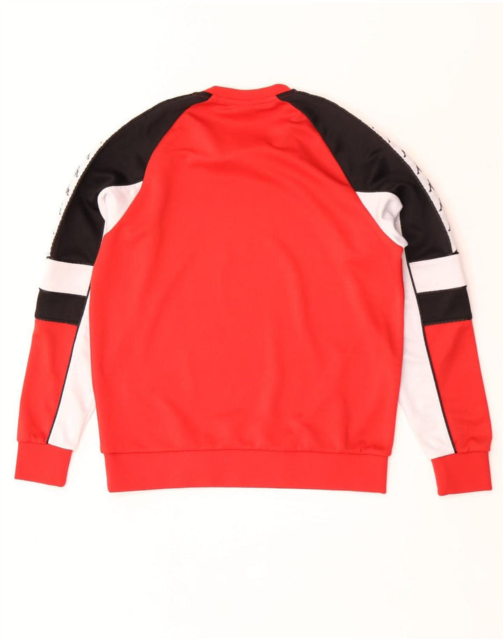 Kappa Hombre Sudadera Gráfica Jumper Medium Rojo Colorblock Poliéster