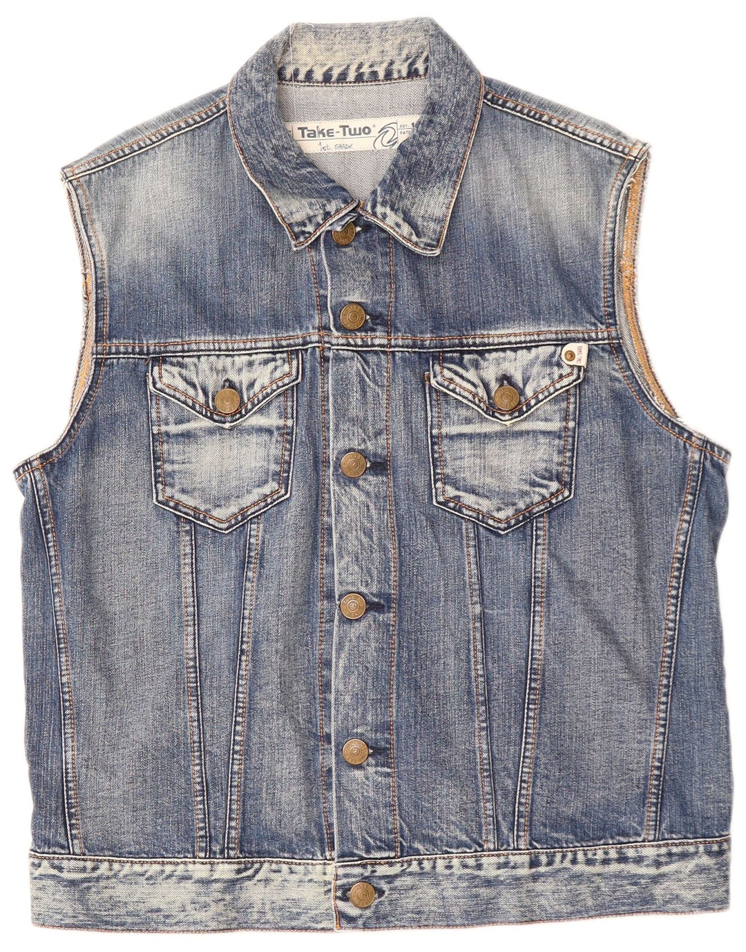 TAG TO drenge Denim Gilet 13-14 år XL blå bomuld