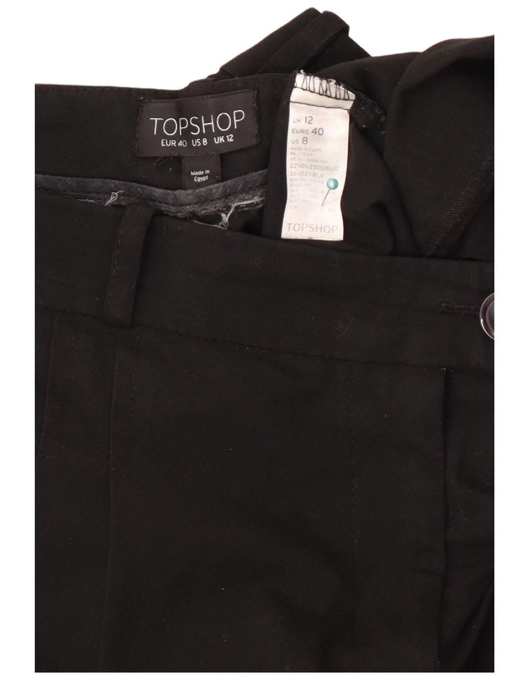 Zara Womens Tapered Cropped Trousers EU 40 Medium W30 L25 Black Polyester