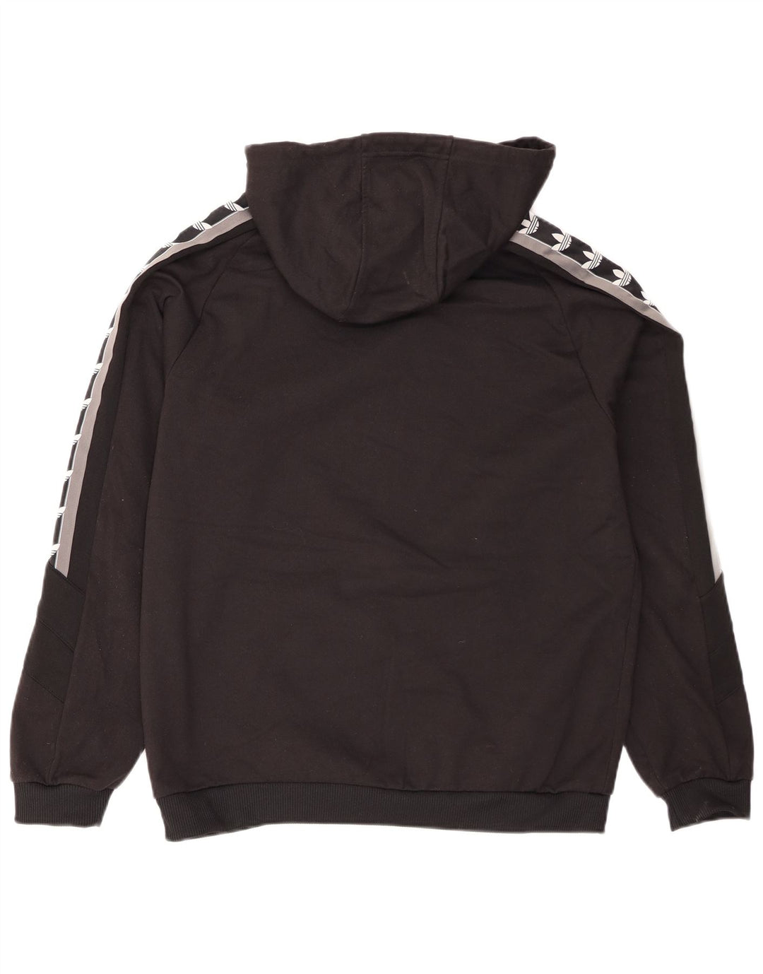 Adidas Mens Graphic Hoodie Jumper Medium Black Colourblock Polyester