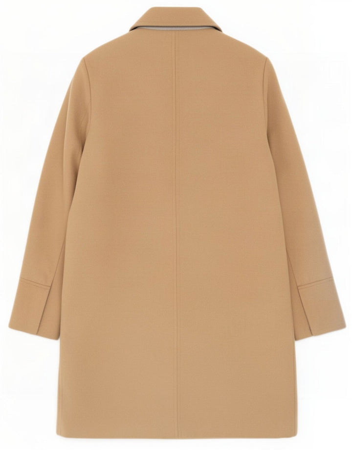 Topshop Damen Mantel UK 8 Small Beige Polyester