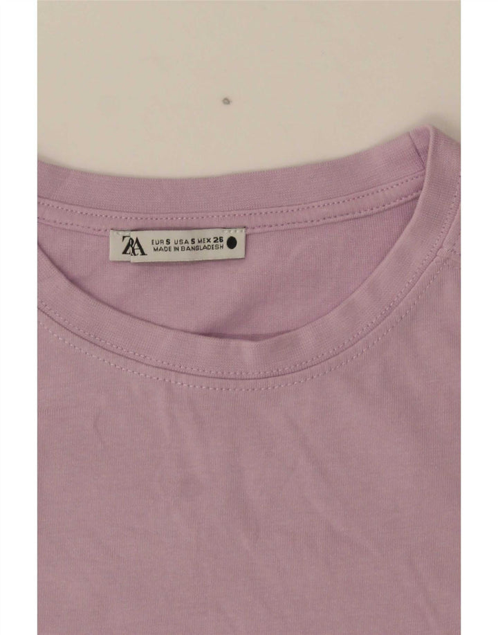 Zara Womens T-Shirt Top UK 10 Small Purple