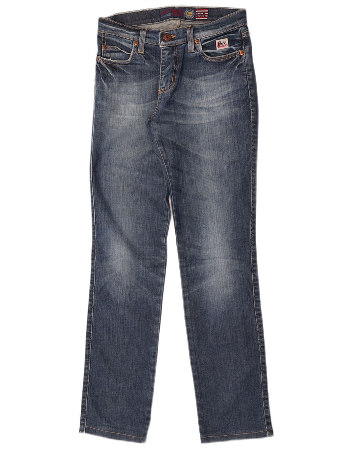 Roy Rogers Womens Straight Jeans W27 L30 Blue Cotton