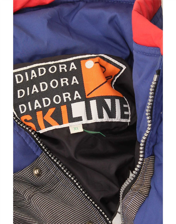 Diadora Mens Graphic Ski Jumpsuit XL Blue Colourblock
