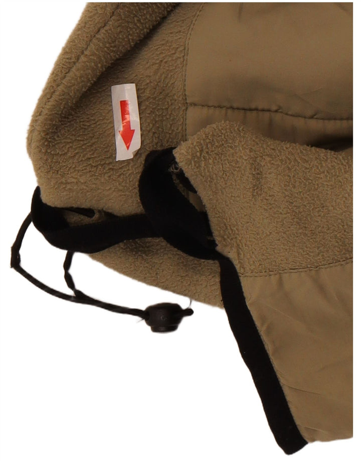 Asics Mens Fleece Jacket UK 44 2XL Khaki Colourblock