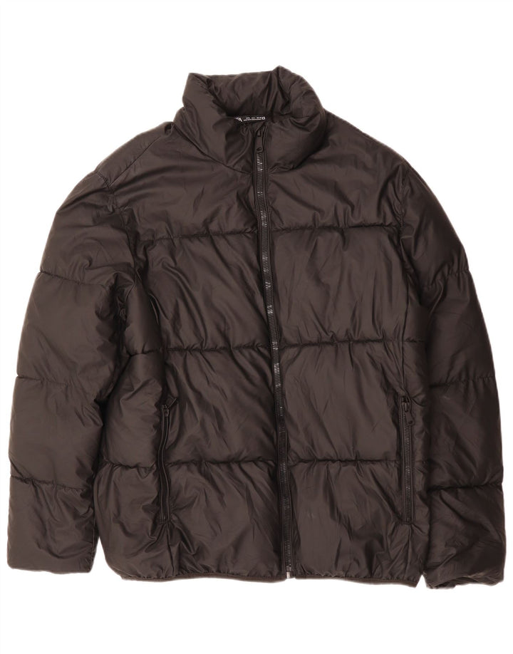 Giacca imbottita da uomo Zara UK 40 grande poliestere nero