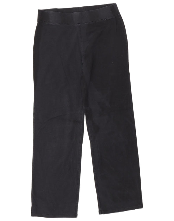 Marks & Spencer Womens Straight Casual Trousers UK 10 Small W30 L29 Black