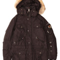 Fire and Ice Mens Hooded Padded Coat EU 48 Medium Black Polyamide