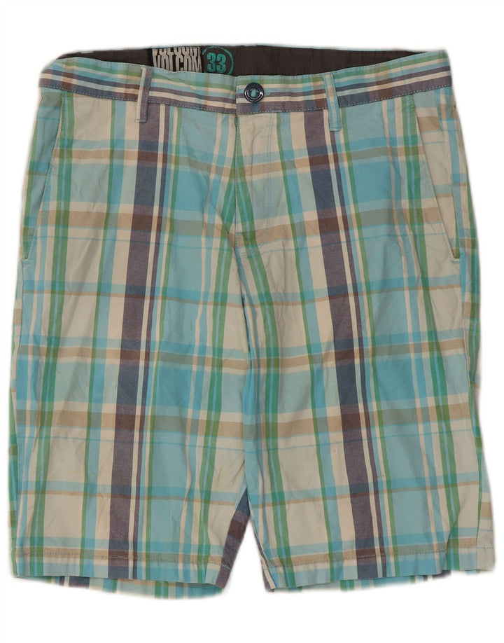Volcom Mens Chino Shorts W33 Medium Multicoloured Check Cotton