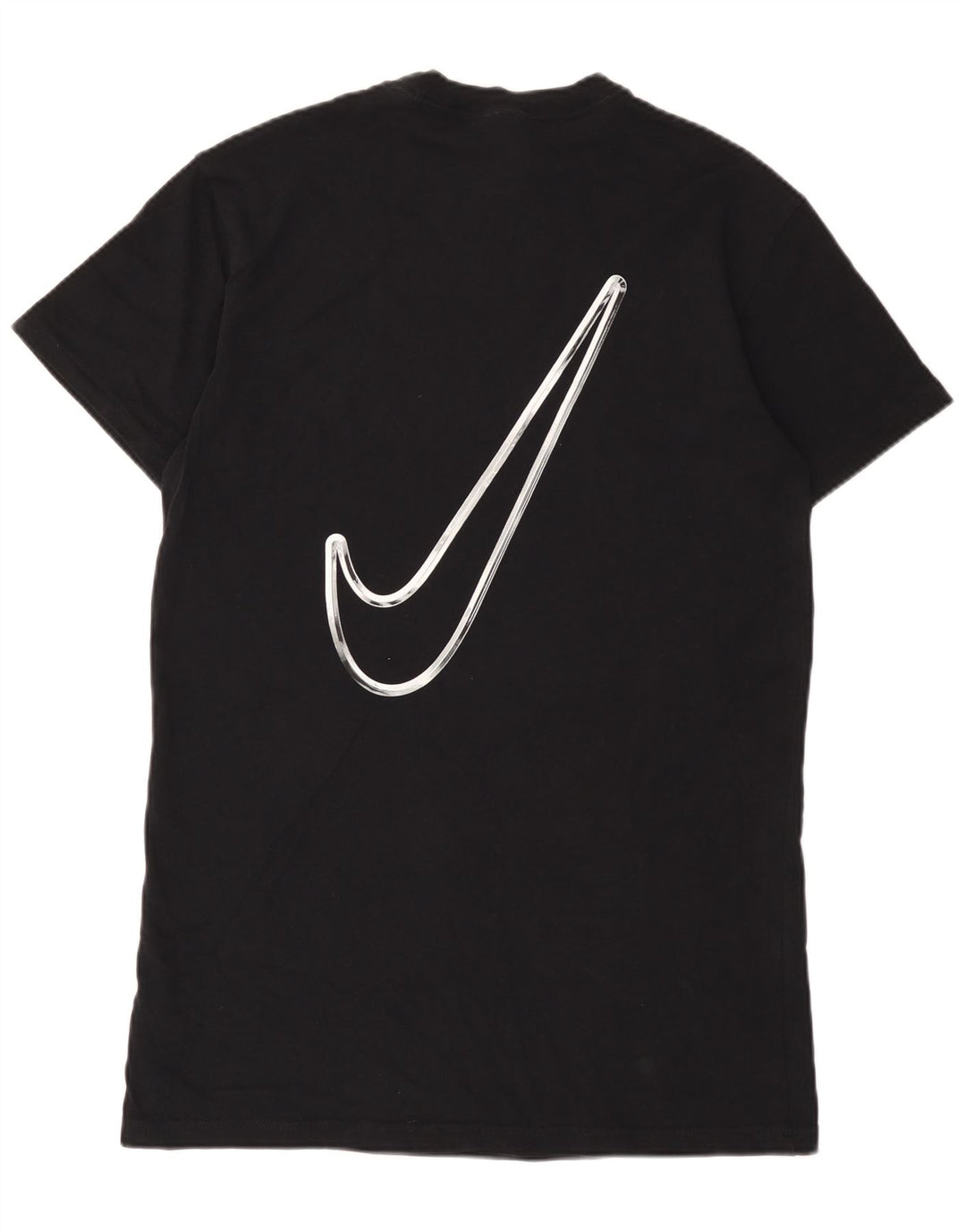 Nike Mens Swoosh Graphic T-Shirt Top Medium Black Cotton