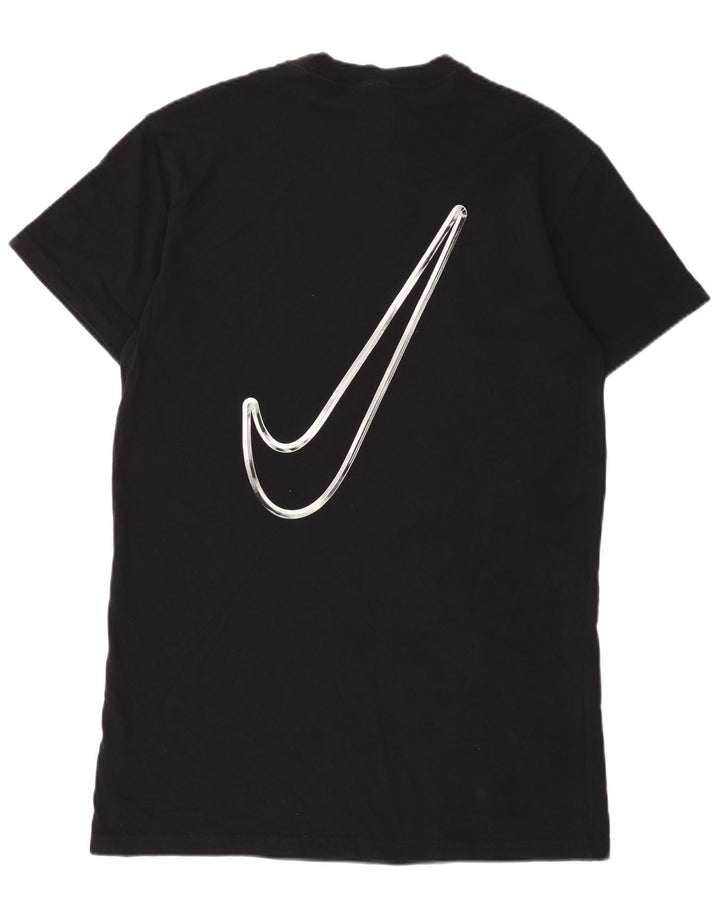 Nike Mens Swoosh Graphic T-Shirt Top Medium Black Cotton