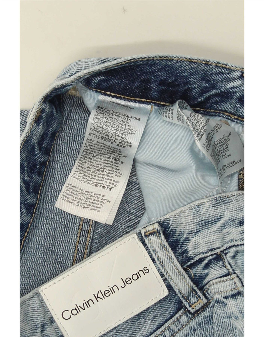 Calvin Klein Mens Bootcut Jeans W30 L33 Blue Cotton