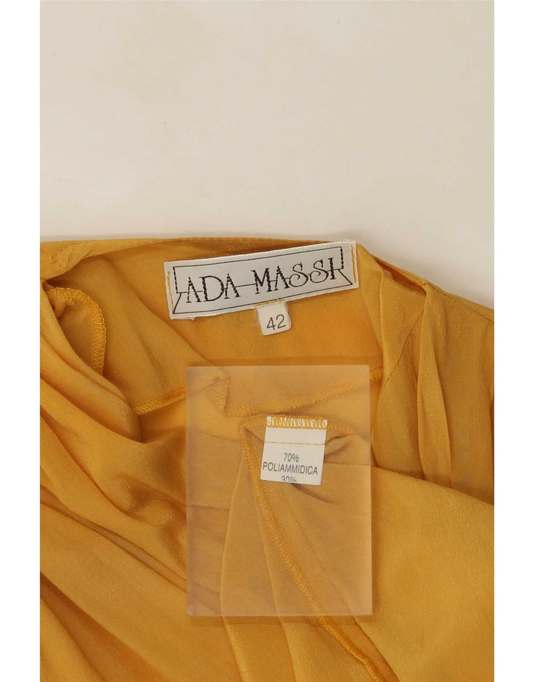 Vintage Womens Shirt Blouse IT 42 Medium Yellow Polyamide