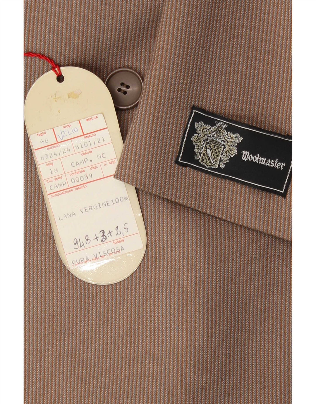 Vintage Mens 2 Piece Suit IT 48 Medium W30 L32 Brown Pinstripe