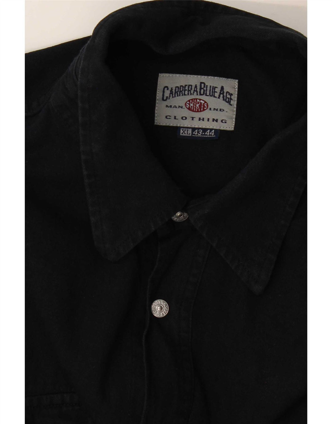 Camicia in denim da uomo Carrera taglia 43/44 XL Nera
