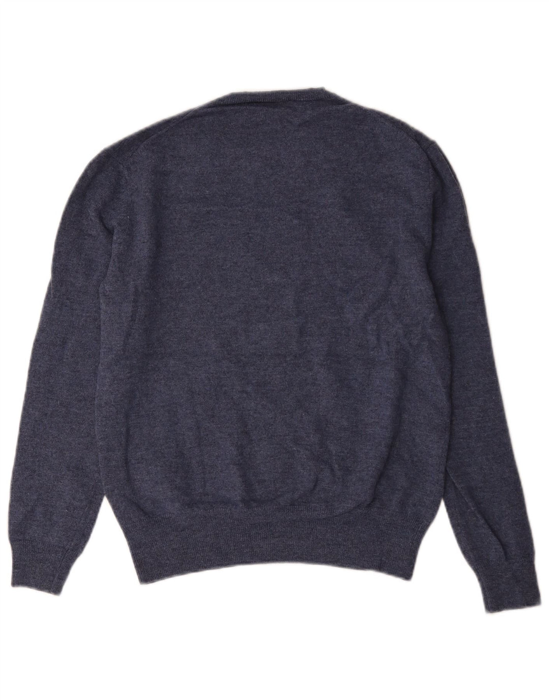 Męski sweter z okrągłym dekoltem French Connection, średnioniebieski, z owczej wełny