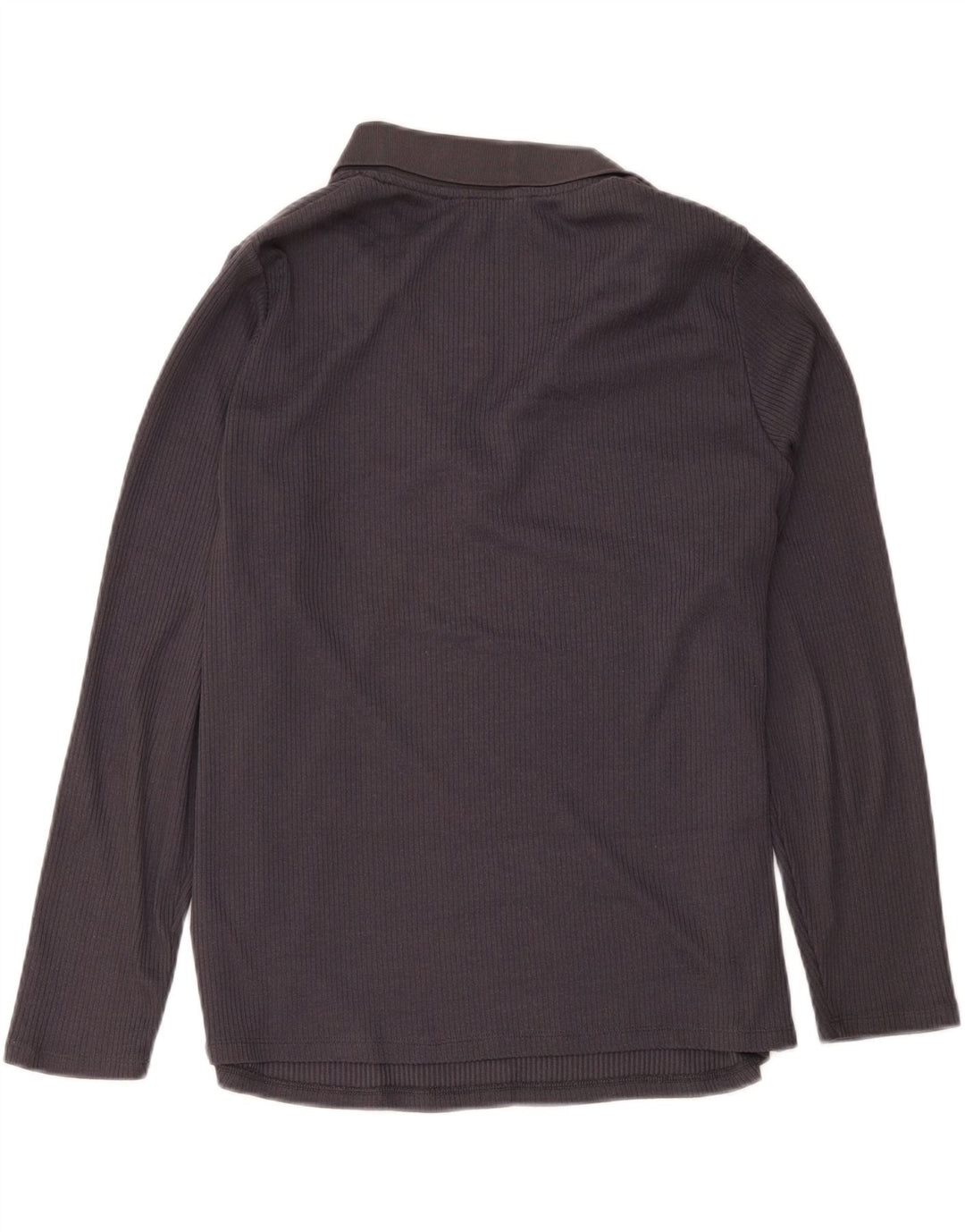 Marks & Spencer Womens Long Sleeve Polo Shirt UK 20 2XL Grey Polyester