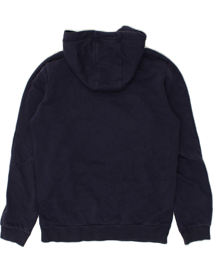 PUMA Boys Graphic Hoodie Jumper 13-14 Years Navy Blue Cotton | Vintage Puma | Thrift | Second-Hand Puma | Used Clothing | Messina Hembry 