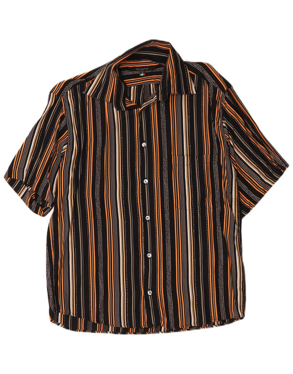 Tipo' S Mens Short Sleeve Shirt Medium Multicoloured Striped Viscose