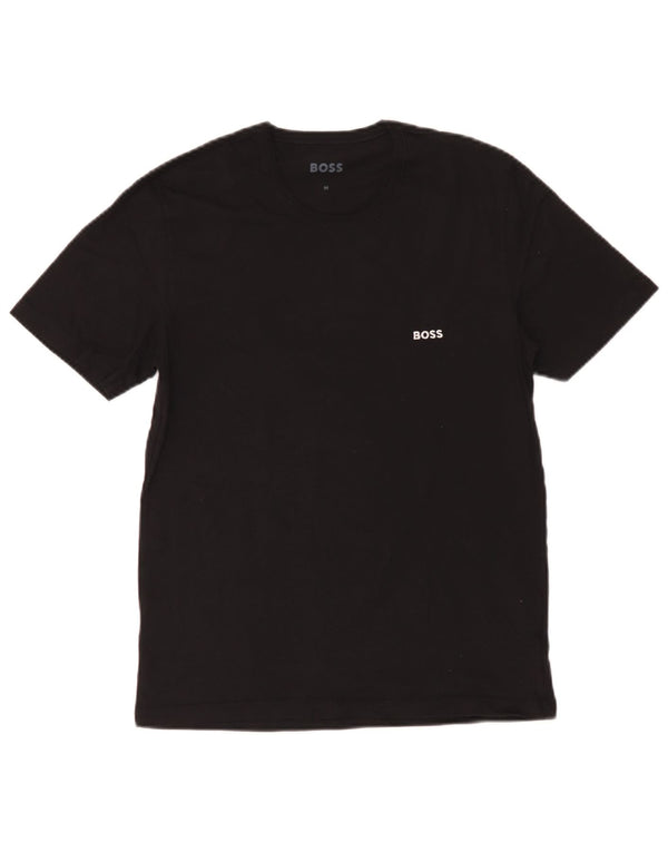 Hugo Boss Homme T-Shirt Top Coton Noir Moyen