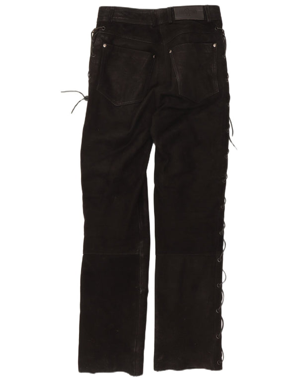Highway 1 Womens Western Wide Leg Trousers EU 34 XS W24 L29 Black Biker