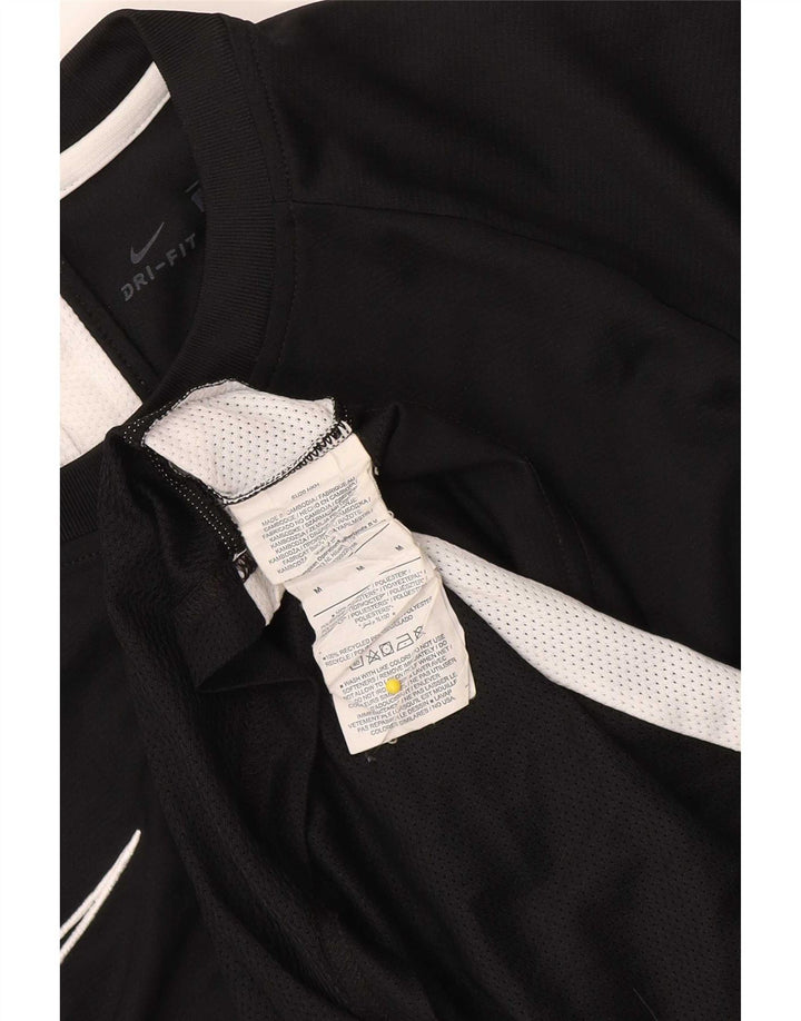 T-shirt da donna Nike Dri Fit Top UK 14 poliestere color block medio nero