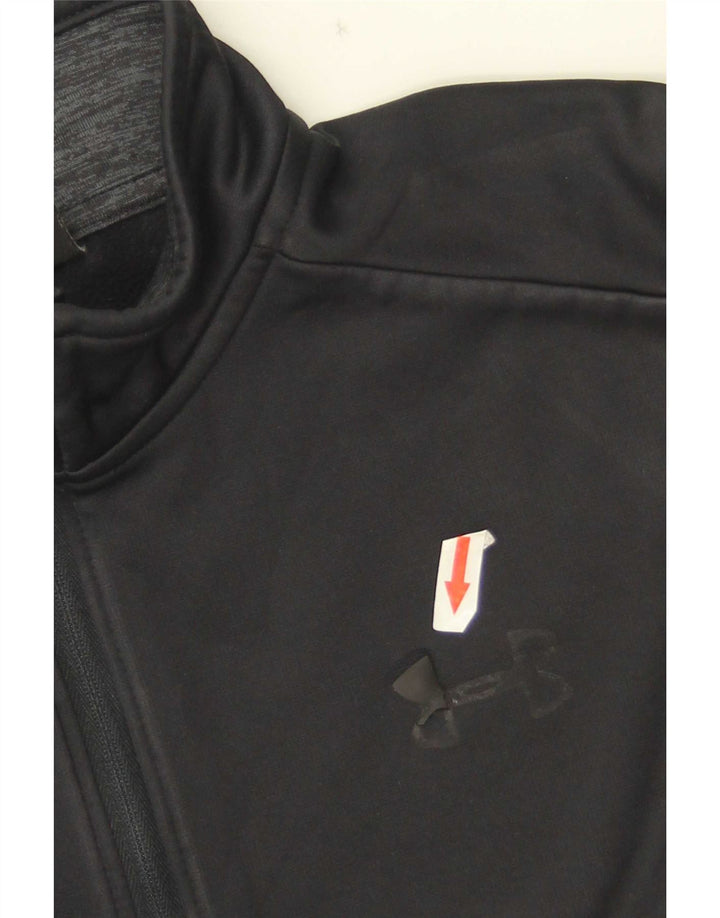 Under Armour Mens Cold Gear Zip Neck Sweatshirt Jumper XS Black Polyester
