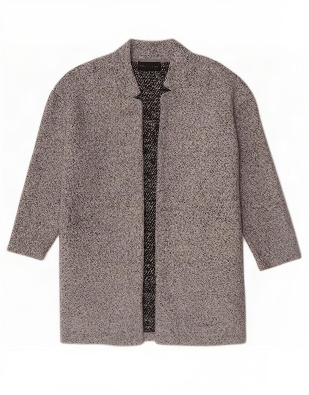 Marks & Spencer Abrigo abierto para mujer UK 42 Poliéster gris medio