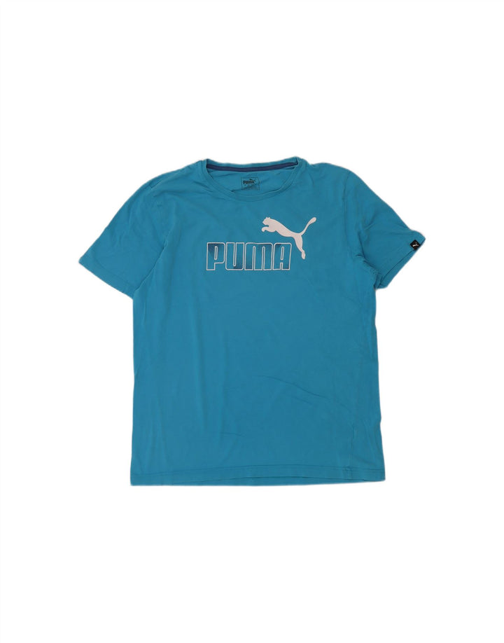 PUMA Mens Graphic T-Shirt Top Large Blue