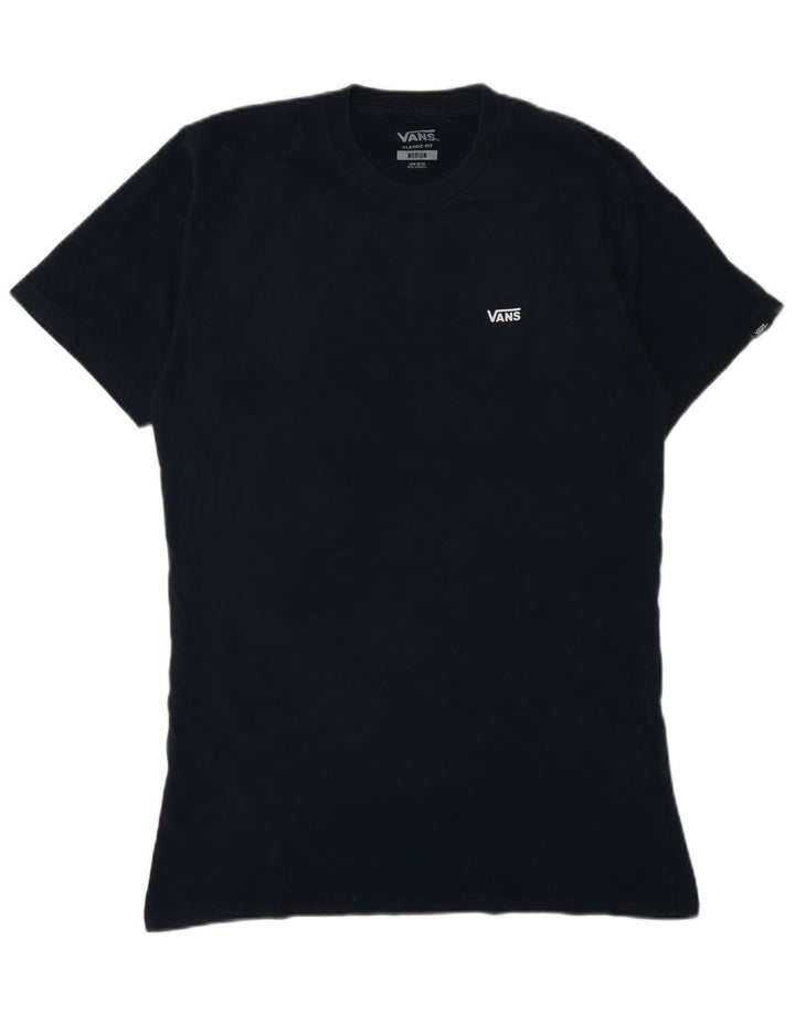 Vans Mens Classic Fit T-Shirt Top Medium Navy Blue Cotton