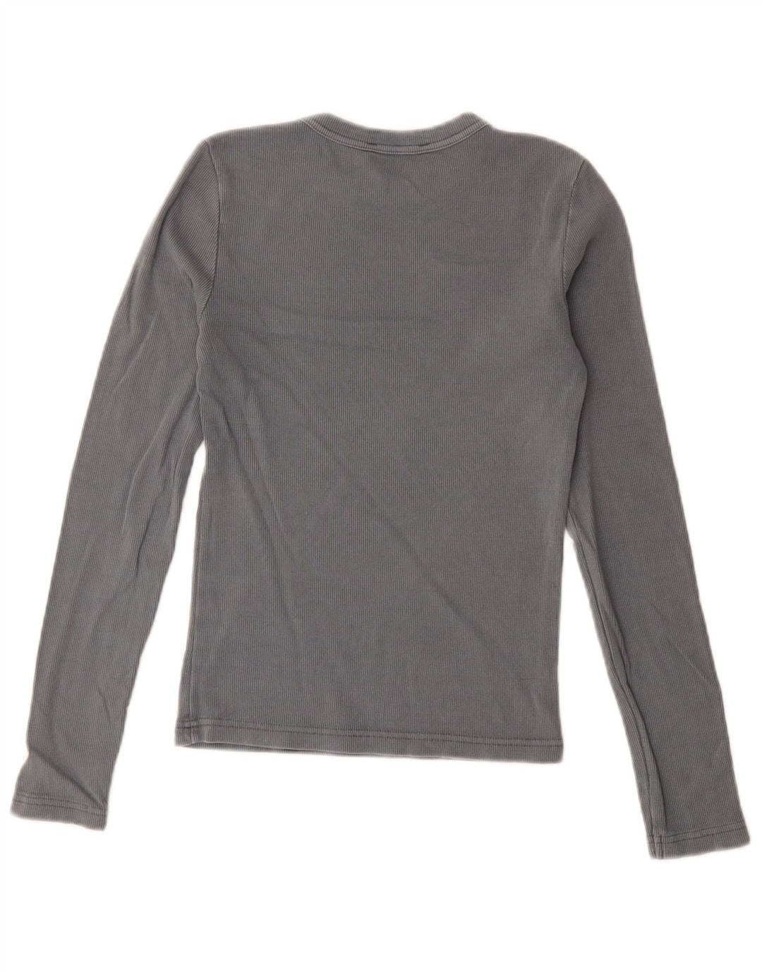 Zara Womens Top Long Sleeve UK 12 Medium Grey