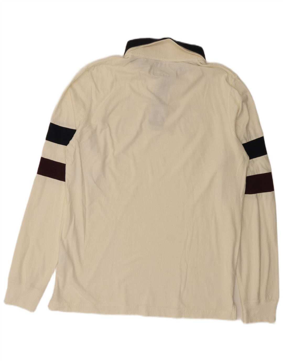 BACI & ABBRACCI Mens Graphic Polo Shirt XL Off White Colourblock
