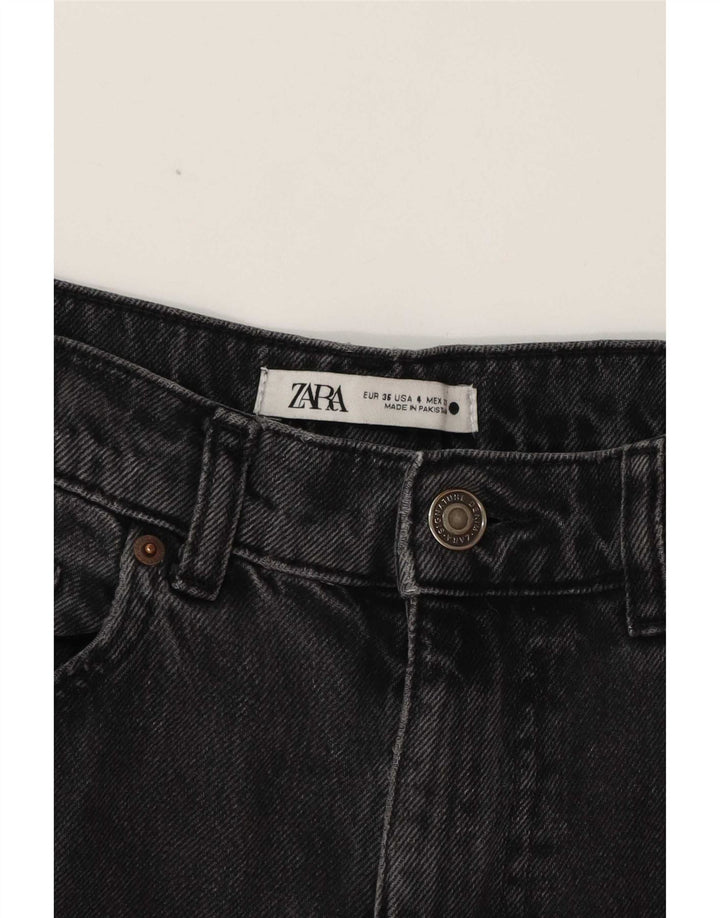 Zara Womens Straight Jeans EU 36 Small W26 L33 Grey Cotton