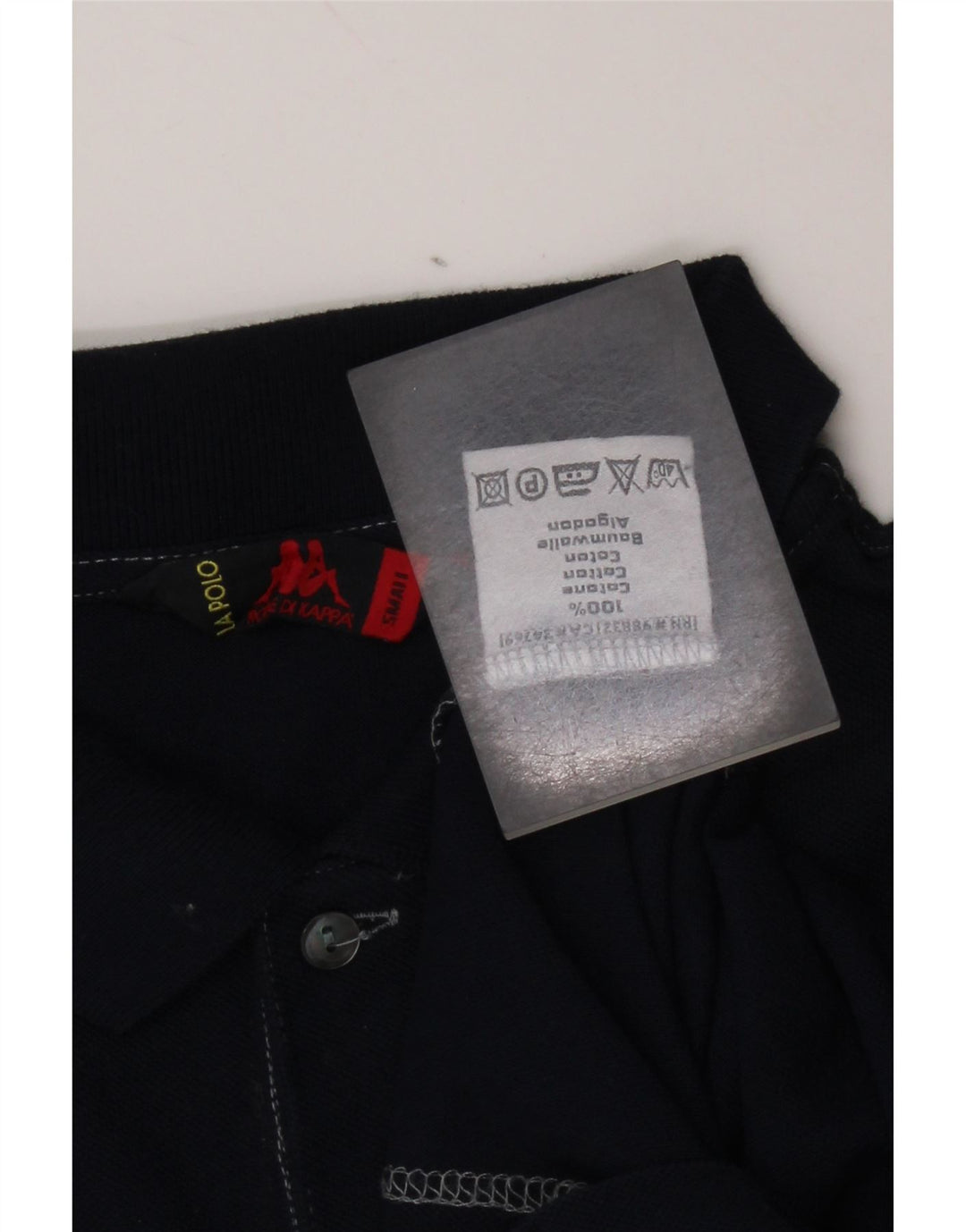 Kappa Mens Polo Shirt Small Navy Blue Cotton