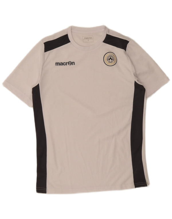 Macron Mens Udinese Calcio Graphic T-Shirt Top Small White Colourblock