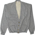 Maglione cardigan da uomo VINTAGE grande cotone grigio
