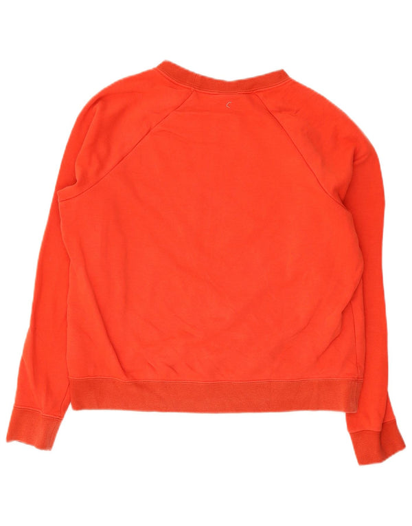 Felpa con grafica Nike da donna, maglione UK 14, cotone rosso medio