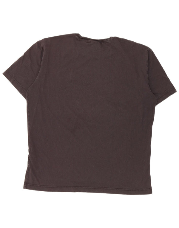 Champion T-shirt graphique pour femme UK 16 Large Noir Coton
