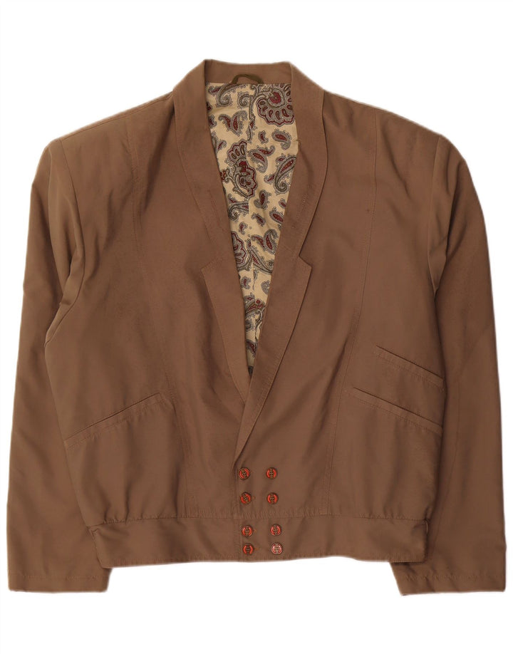 Giacca bomber doppiopetto da uomo Mancini UK 42 XL Poliestere beige