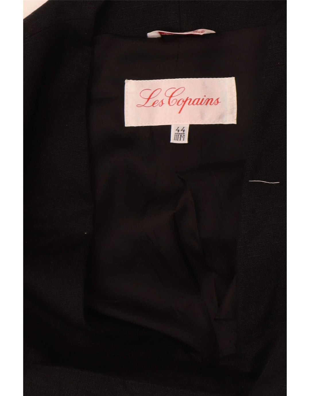 Les Copains Womens Short Sleeve 1 Button Blazer Jacket IT 44 Medium Black