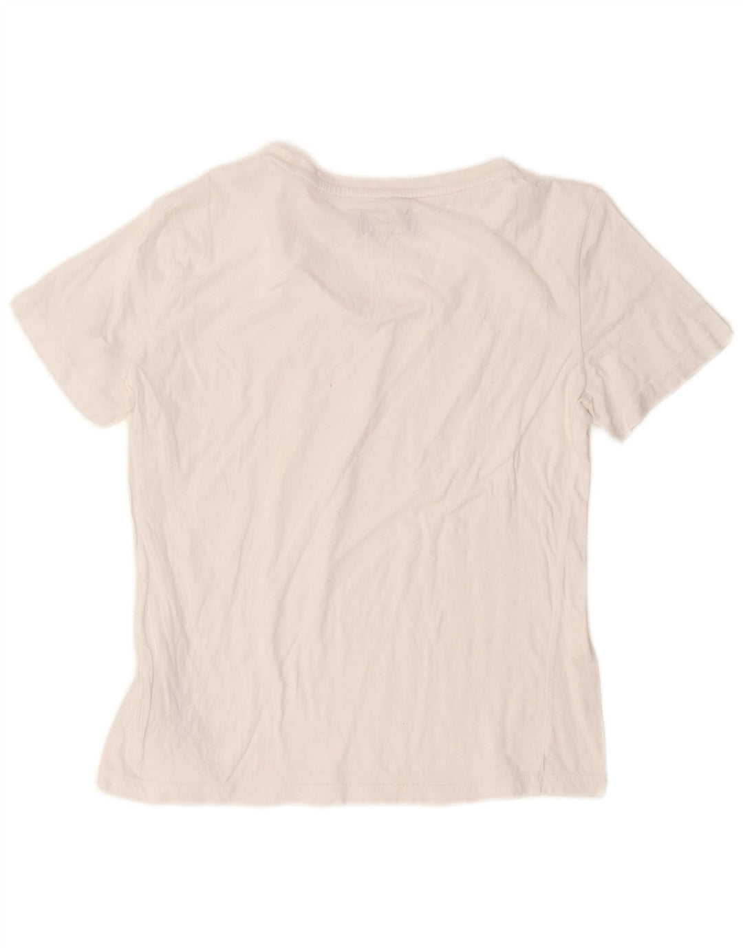 GAS Womens T-Shirt Top UK 12 Medium White Cotton