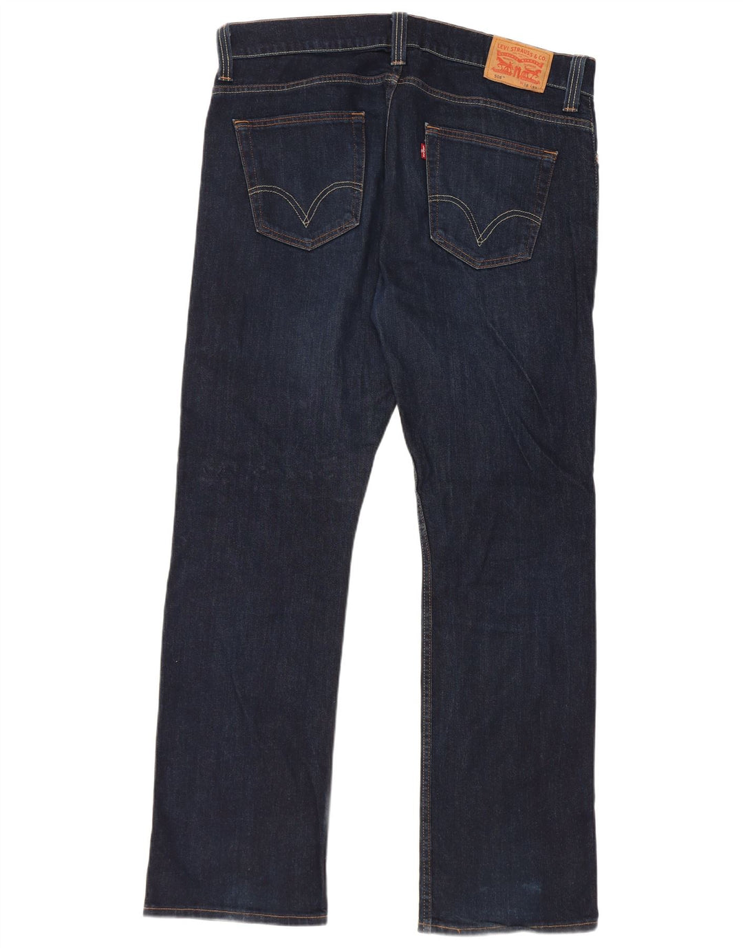 Levi's Herre 506 Straight Jeans W38 L32 Marineblå Bomuld