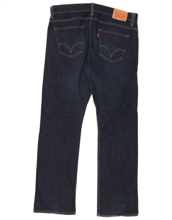 Levi's Herre 506 Straight Jeans W38 L32 Marineblå Bomuld