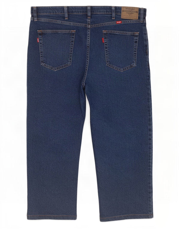 Wrangler Mens Regular Fit Capri Jeans W40 L23 Navy Blue Cotton