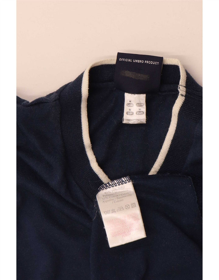 Umbro Herre T-Shirt Top Medium Marineblå Polyester