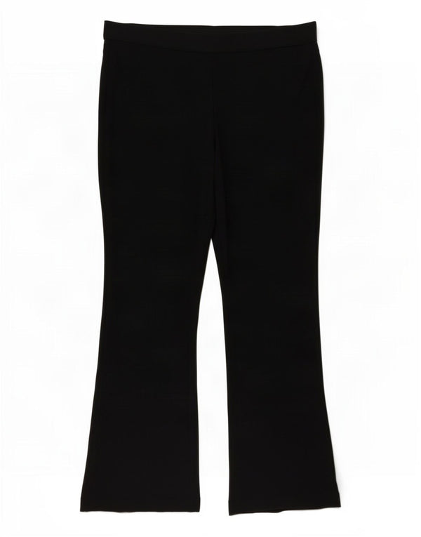 Marks & Spencer Damen Bootcut Freizeithose UK 18 XL W38 L27 Schwarz