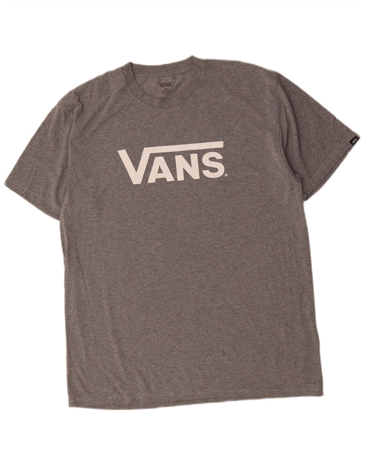 Vans T-shirt graphique pour hommes, grand, gris, coton