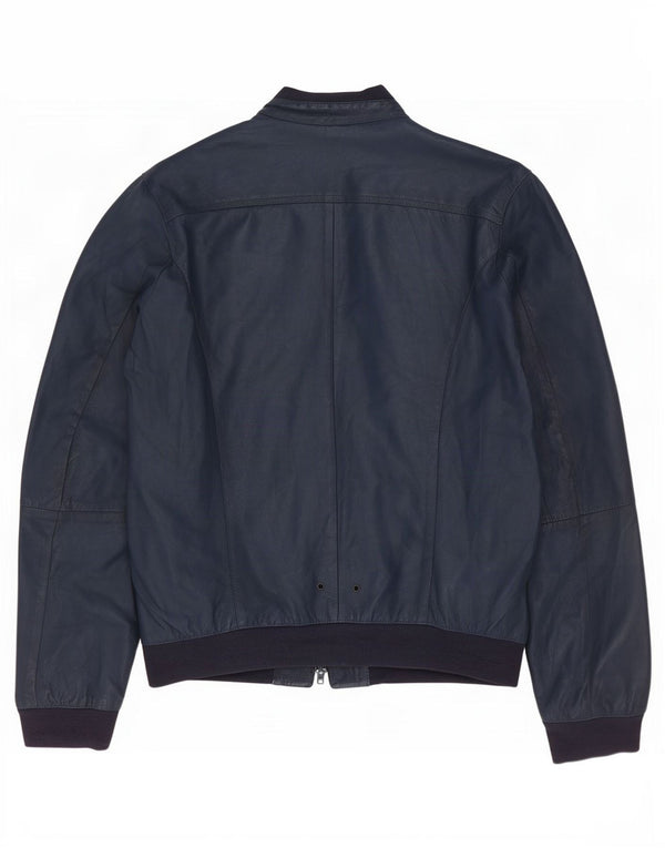 SPADA. 6.6.44 Giubbotto bomber da uomo in pelle IT 52 Large Blu Navy