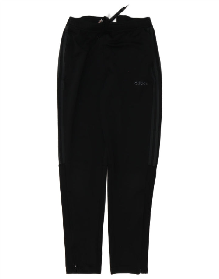 Adidas Boys Climalite Tracksuit Trousers 13-14 Years Black Polyester