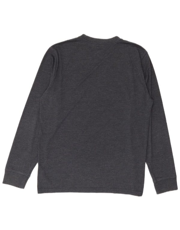 Converse Mens Top Long Sleeve Medium Navy Blue Cotton